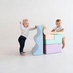 Soft Play 6 Foam Block Set - Light Pastel Explorer - SpeelSterk.nl