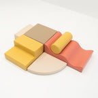 Soft Play 6 Foam Block Set - Pastel Pink Explorer - SpeelSterk.nl