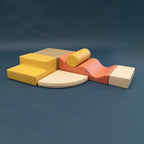 Soft Play 6 Foam Block Set - Pastel Pink Explorer - SpeelSterk.nl