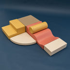 Soft Play 6 Foam Block Set - Pastel Pink Explorer - SpeelSterk.nl