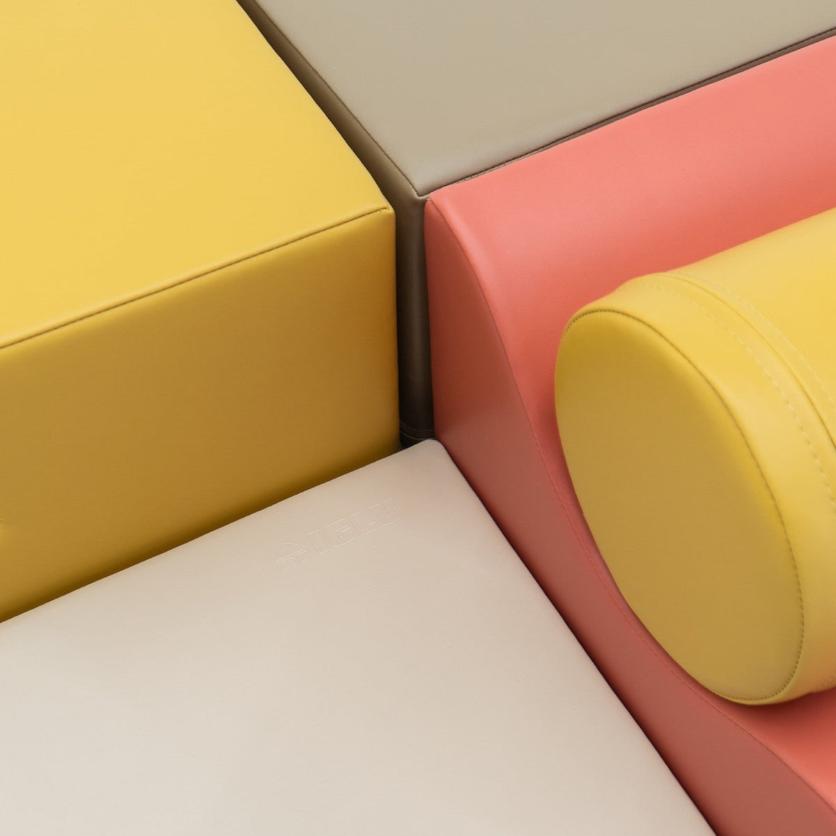 Soft Play 6 Foam Block Set - Pastel Pink Explorer - SpeelSterk.nl
