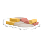 Soft Play 6 Foam Block Set - Pastel Pink Explorer - SpeelSterk.nl
