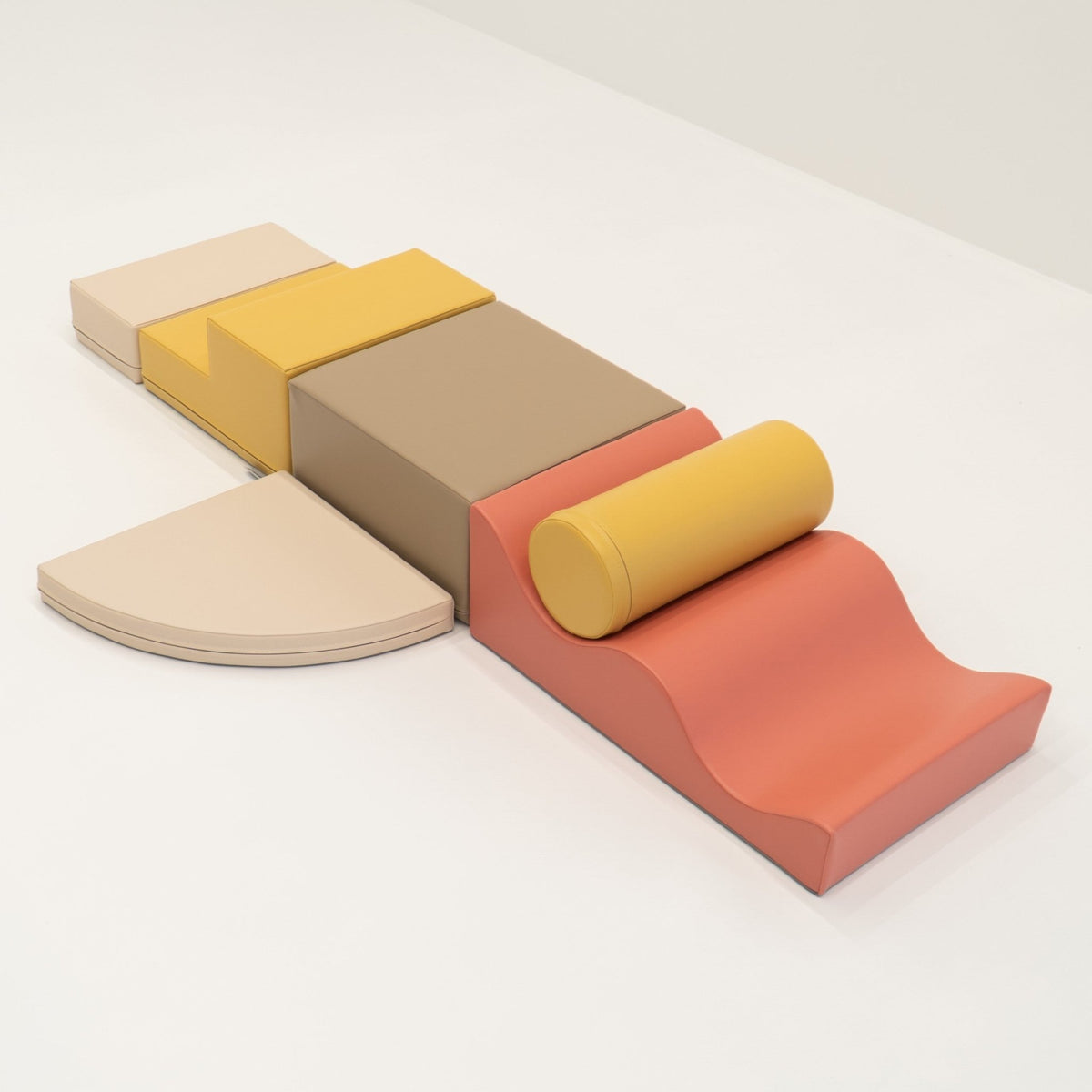 Soft Play 6 Foam Block Set - Pastel Pink Explorer - SpeelSterk.nl