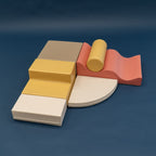 Soft Play 6 Foam Block Set - Pastel Pink Explorer - SpeelSterk.nl