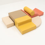 Soft Play 6 Foam Block Set - Pastel Pink Explorer - SpeelSterk.nl