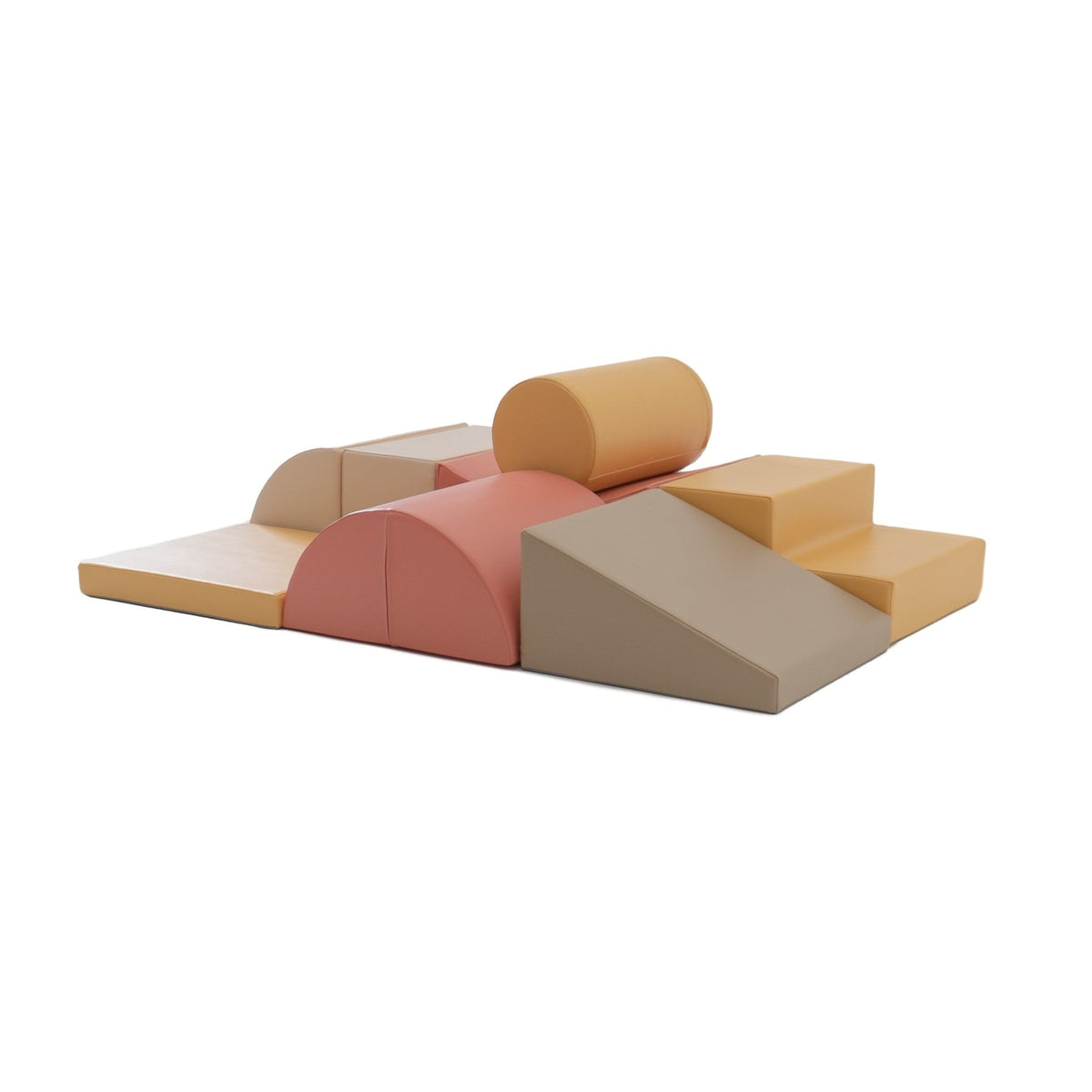 Soft Play 8 Foam Block Set - Pastel Pink Adventurer - SpeelSterk.nl