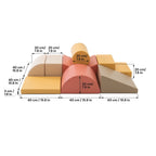Soft Play 8 Foam Block Set - Pastel Pink Adventurer - SpeelSterk.nl