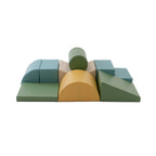 Soft Play 8 Foam Block Set - Pastel Turquoise Adventurer - SpeelSterk.nl
