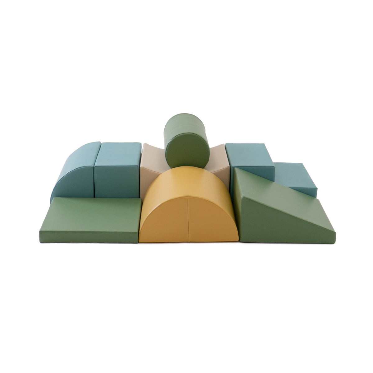 Soft Play 8 Foam Block Set - Pastel Turquoise Adventurer - SpeelSterk.nl