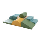 Soft Play 8 Foam Block Set - Pastel Turquoise Adventurer - SpeelSterk.nl