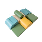 Soft Play 8 Foam Block Set - Pastel Turquoise Adventurer - SpeelSterk.nl