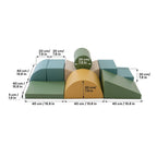 Soft Play 8 Foam Block Set - Pastel Turquoise Adventurer - SpeelSterk.nl