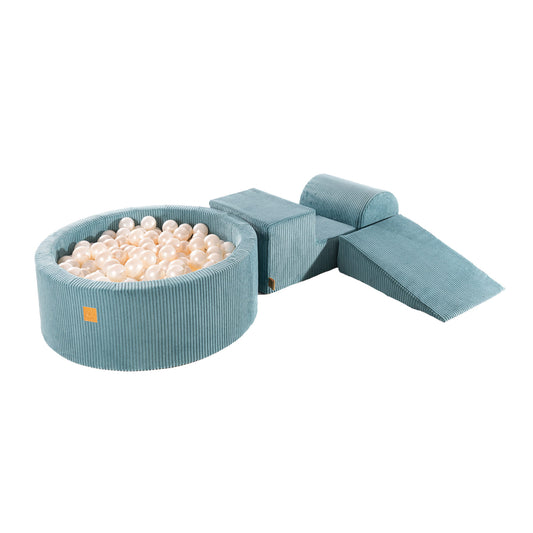 Speelset - Turquoise en Witte Parel - Veilig en Zacht - SpeelSterk 