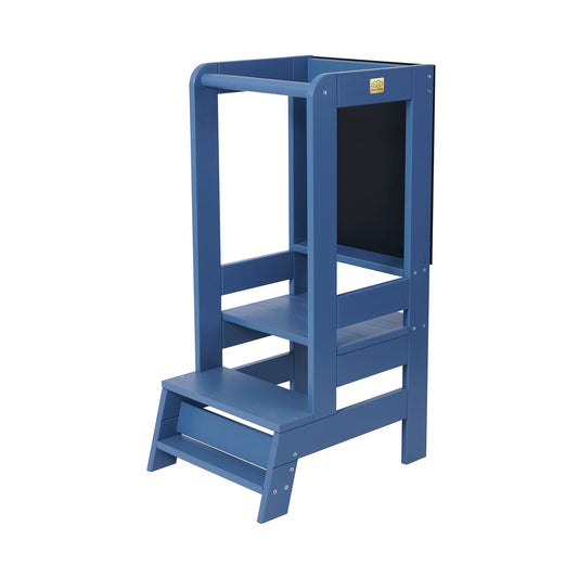 Verstelbaar Keukenhulpje - Blauw - Veilig en Leuk Voor Kinderen - SpeelSterk 
