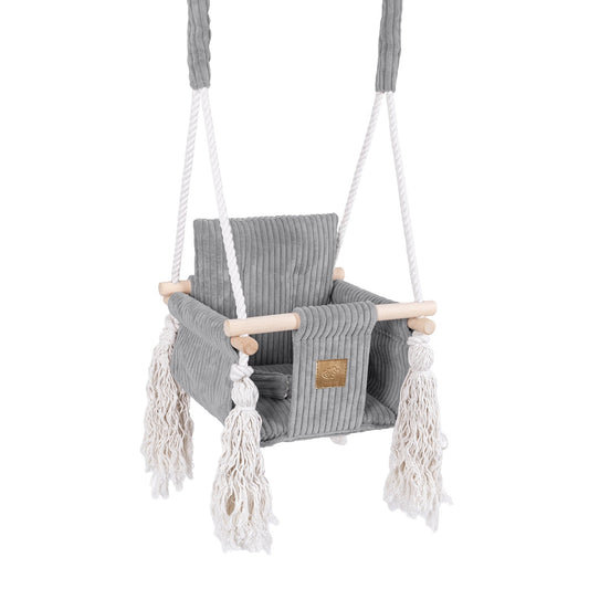 Vierkante Babyschommel - Grijs - Veilig En Comfortabel Voor Jouw Baby - SpeelSterk 