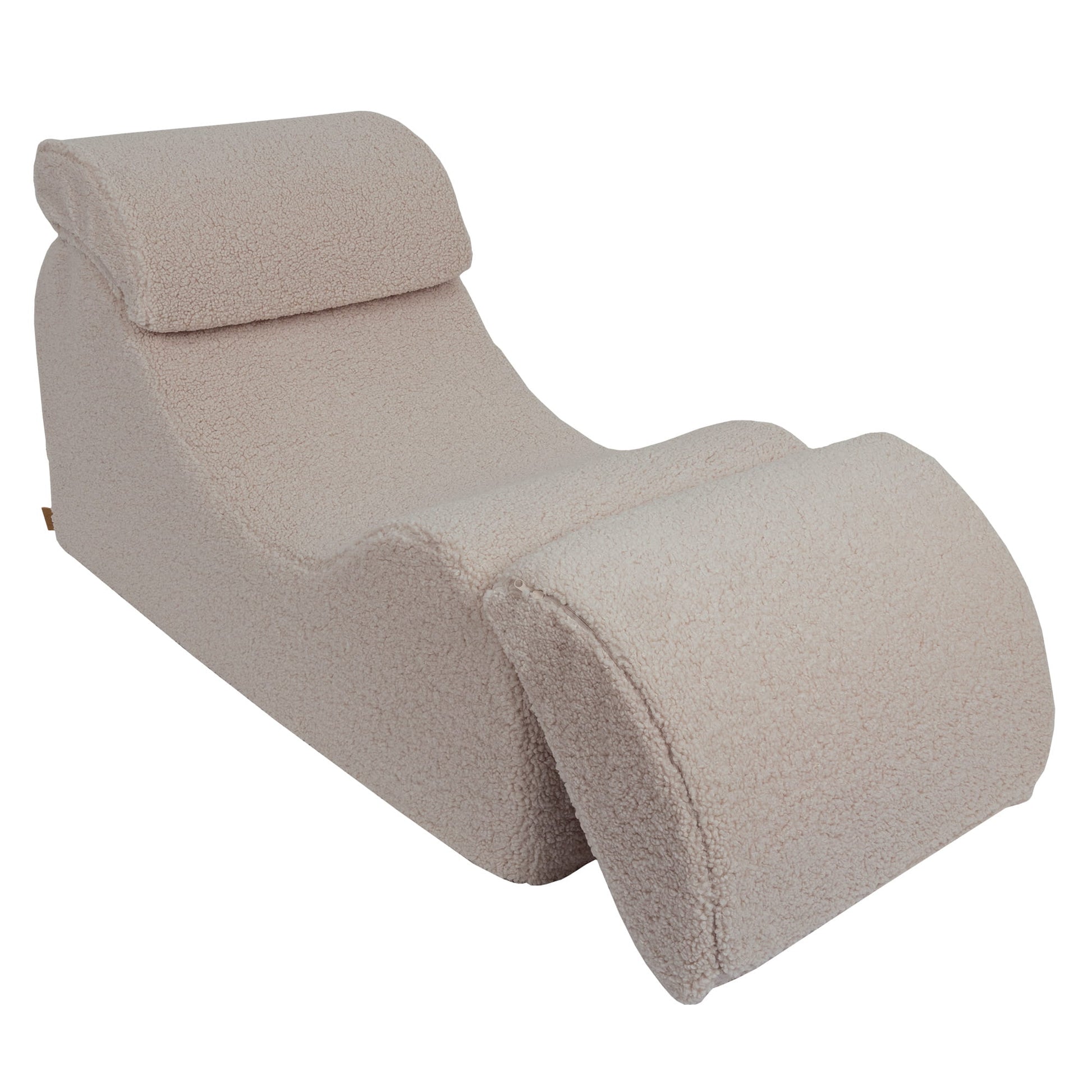 Wave Lounger Boucle - Licht Grijs - Zacht en Veilig Voor Kinderen - SpeelSterk 