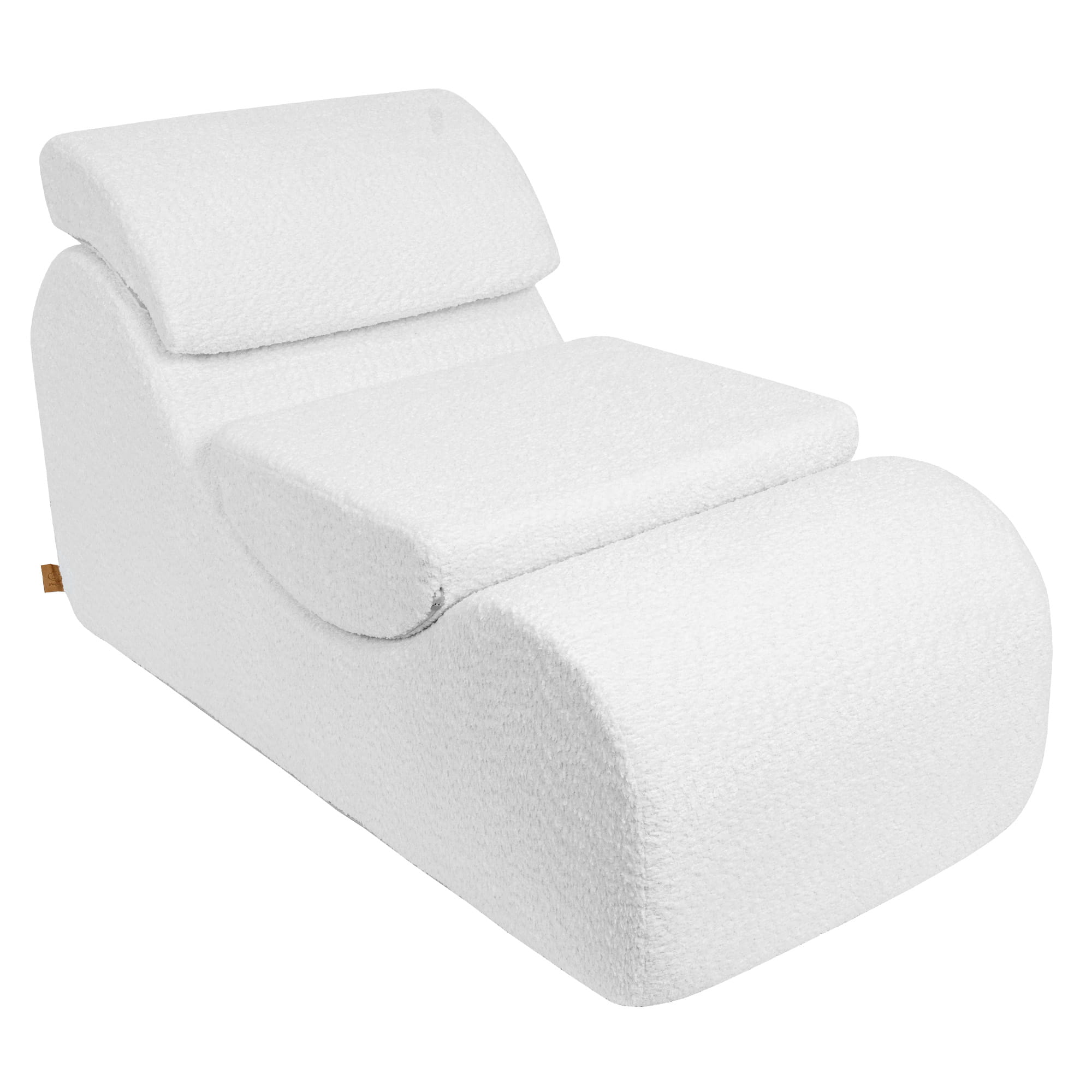 Wave Lounger Boucle - Wit - Comfortabel - Modern Design voor Kinderen - SpeelSterk 