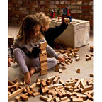 Wooden Blocks in a Bag – Natural, 100 Pieces