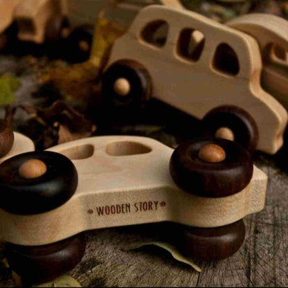 Houten Speelgoedauto - Natuurlijk Hout - Veilig En Fantasierijk Spelen - SpeelSterk 